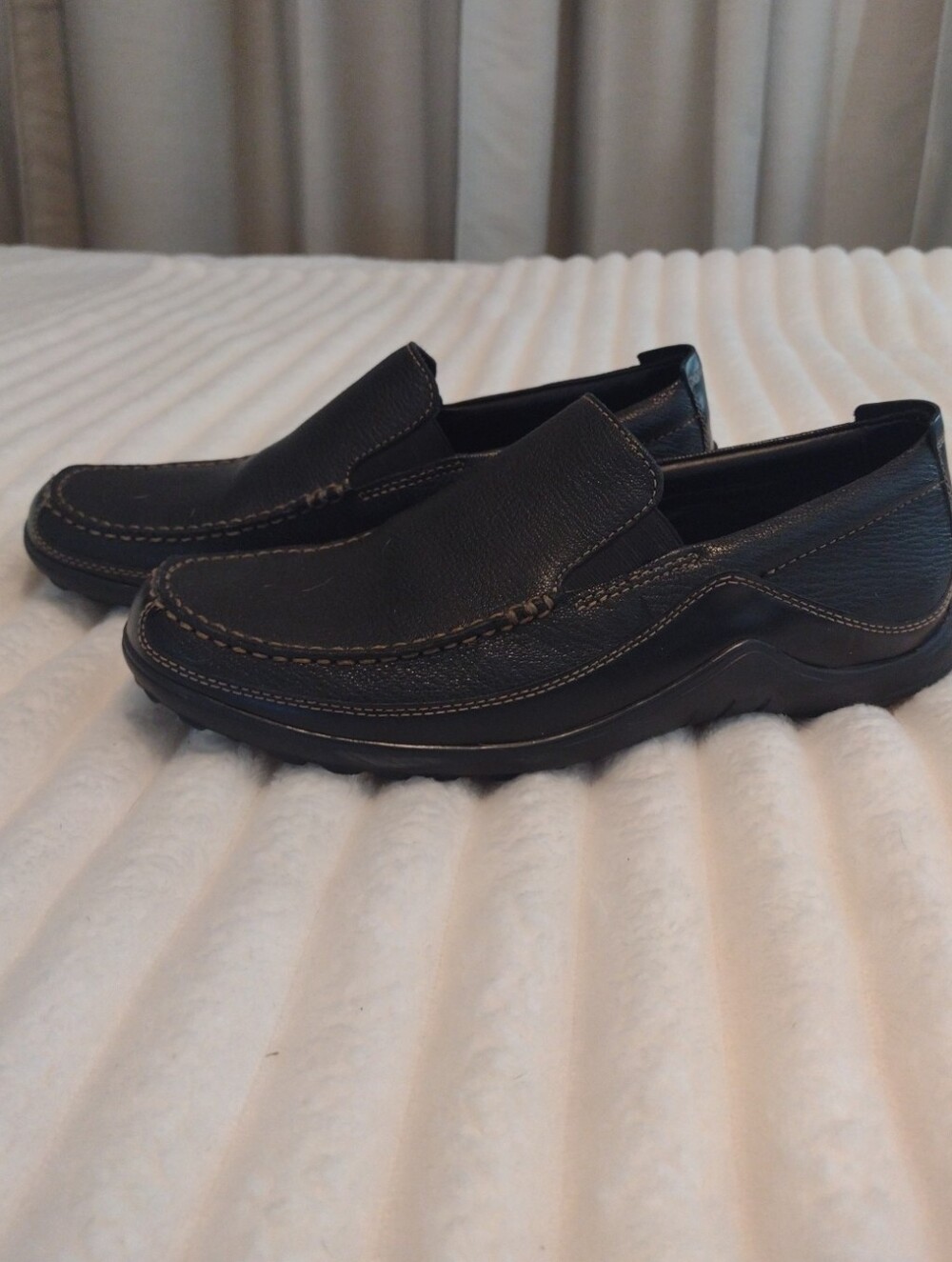Cole Haan Tucker Venetian Mens 8M Black Genuine Leather Loafers Driving Shoes